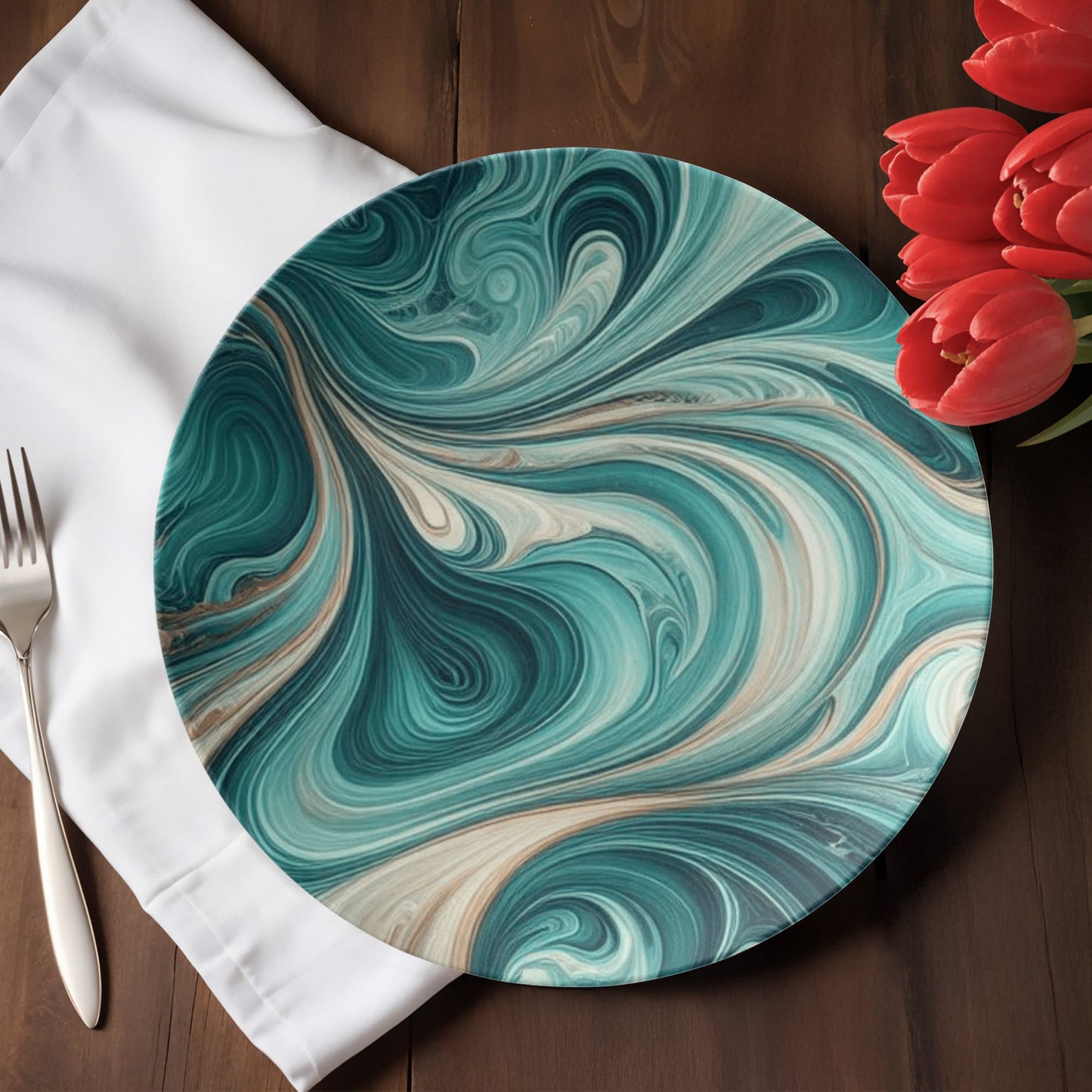 Dinner Plate turqouise 10” Plate