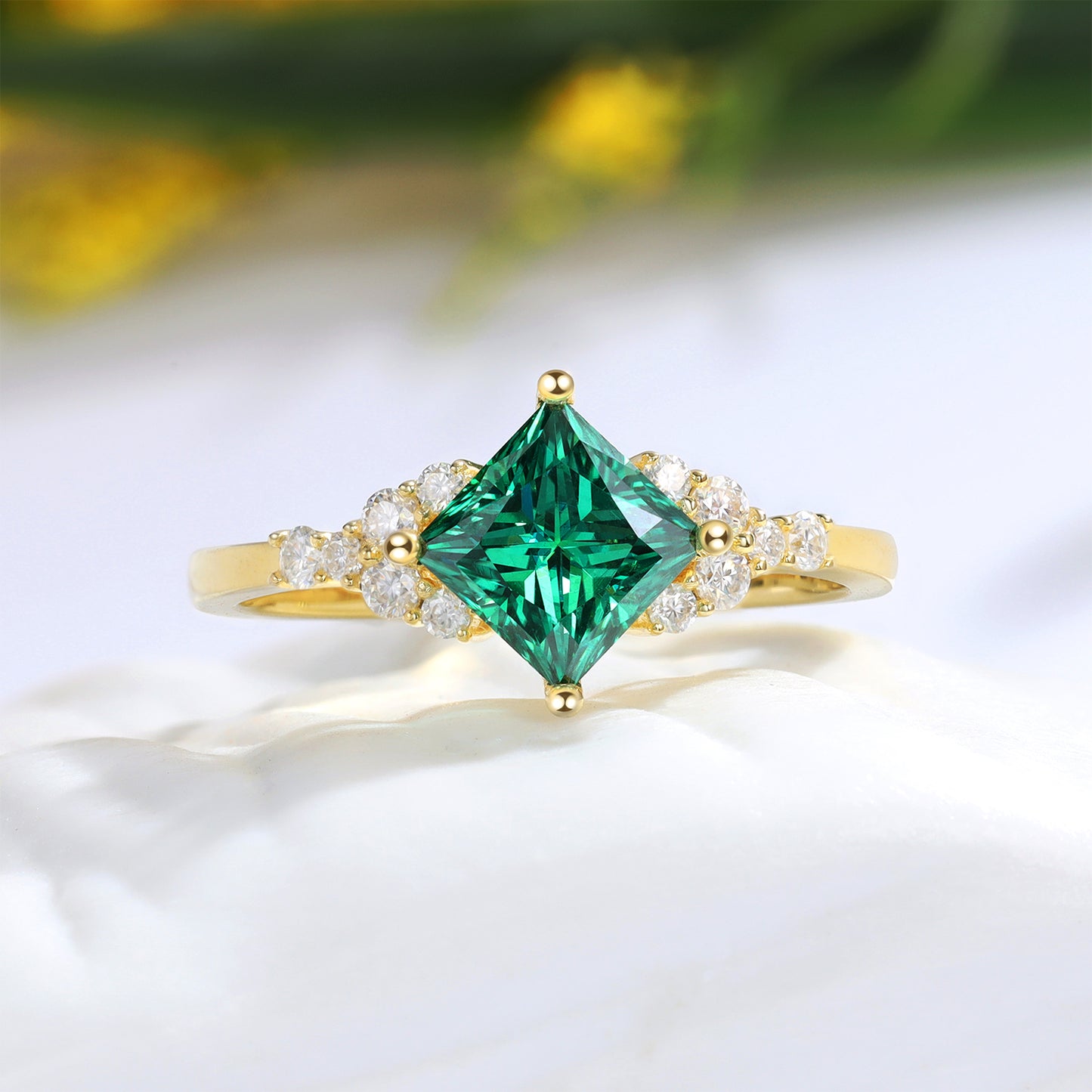 K Gold Natural Gemstone Ring