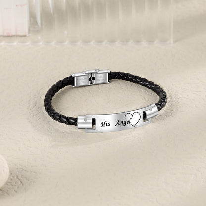 Custom Name Leather Bracelet