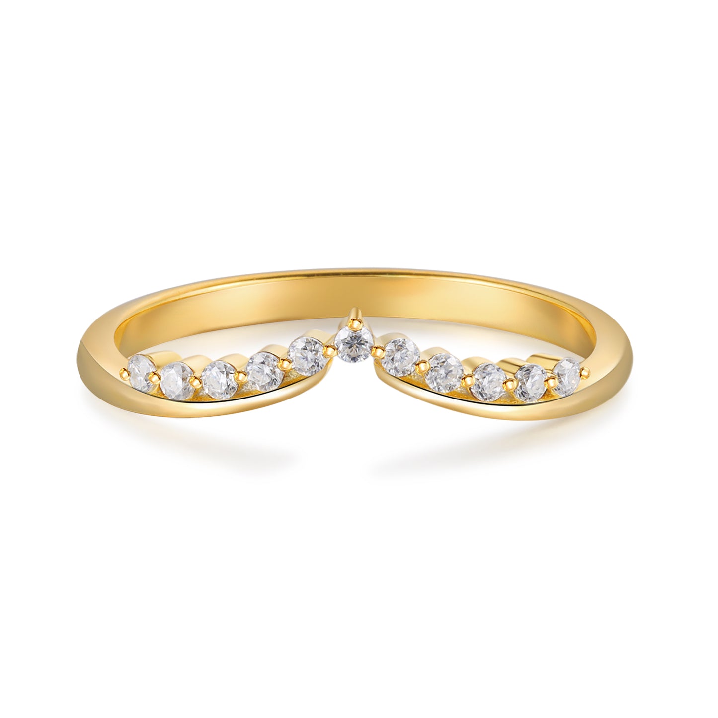 K Gold Lab Moissanite Ring