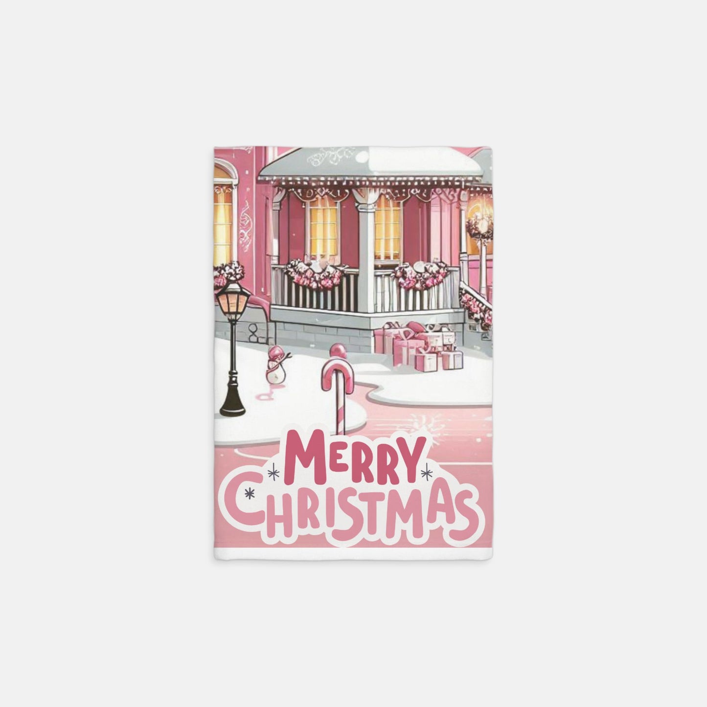 Hostess Towel  (2PK) Pink Christmas House