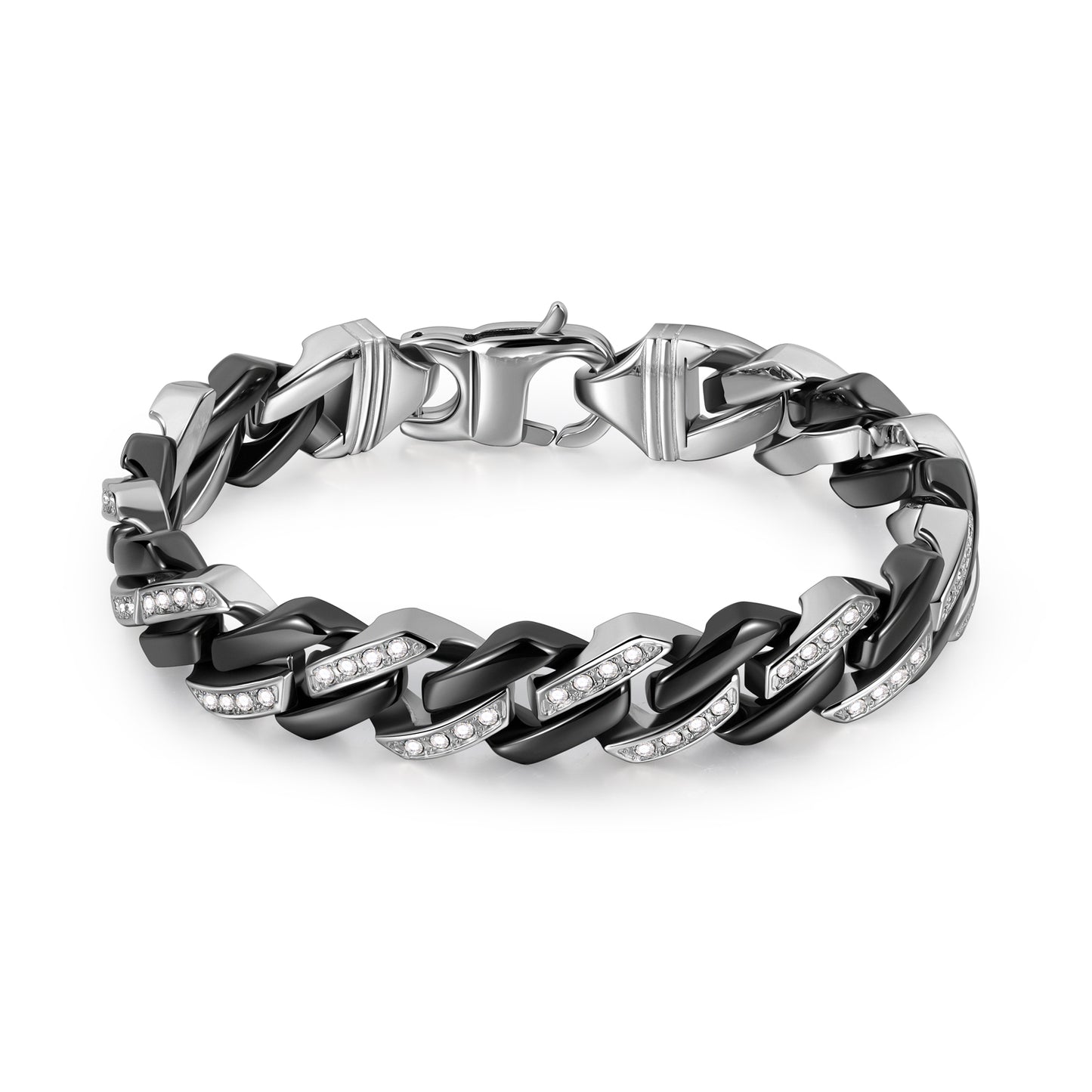 Men's Fashionable Black Stainless Steel Bracelet