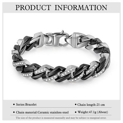 Men's Fashionable Black Stainless Steel Bracelet