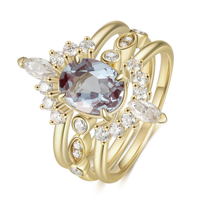 K Gold Lab Alexandrite Ring