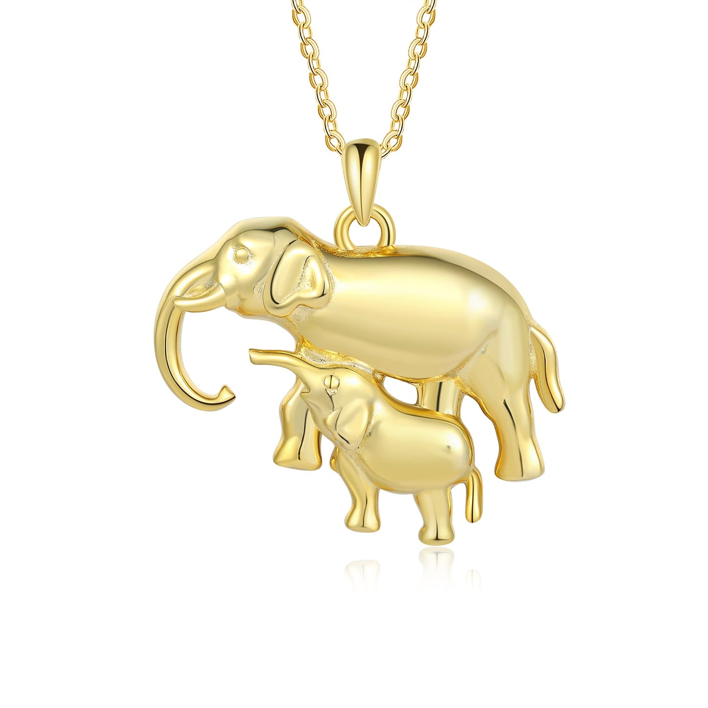 Custom Elephant Mother and Child Necklace