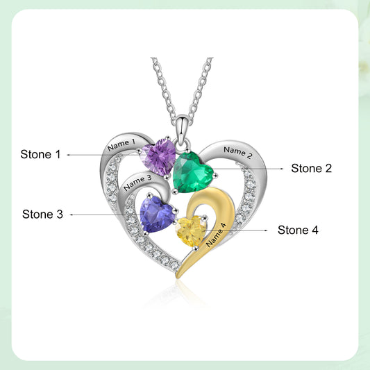 Handcrafted 925 Sterling Silver Custom Birthstone Necklace | Jewelry Luxe Store