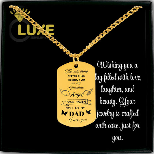 Cuban Tag Necklace dad memorial