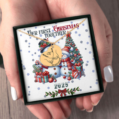 Our First Christmas Together – Personalized Heart Necklace