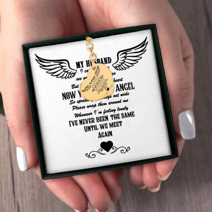 Heart Keychain Husband memorial