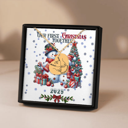 Our First Christmas Together – Personalized Heart Necklace