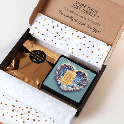 Custom Tag Necklace with Personalized Christmas Message Card