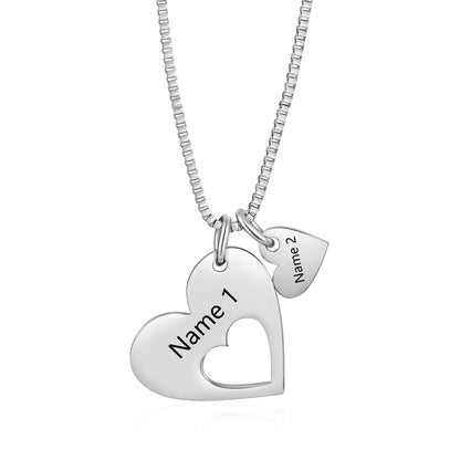 Engraved Name Heart Necklace