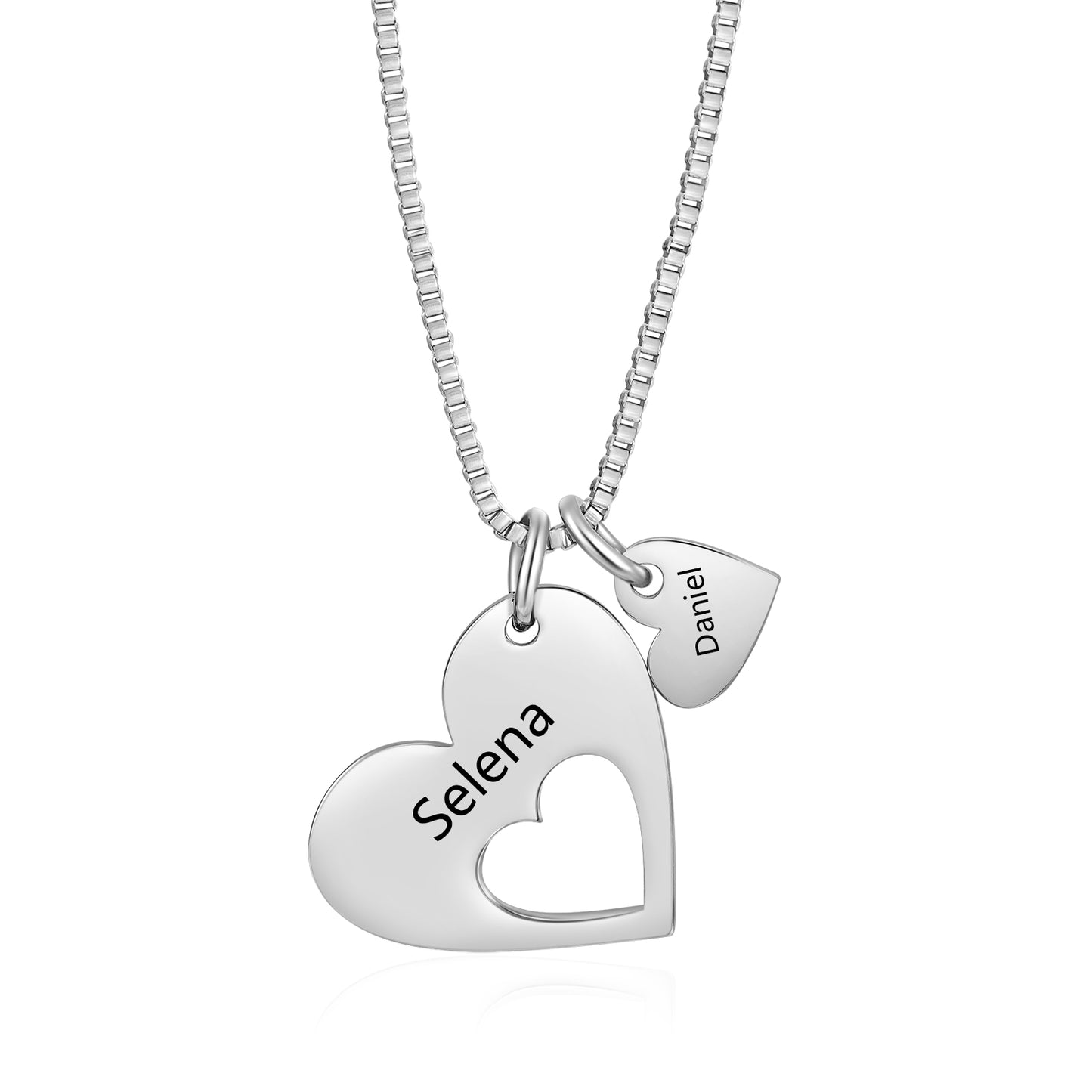 Engraved Name Heart Necklace