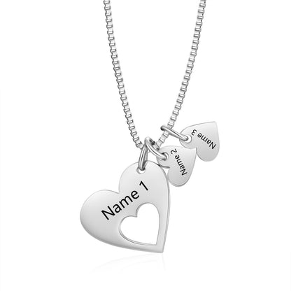 Engraved Name Heart Necklace