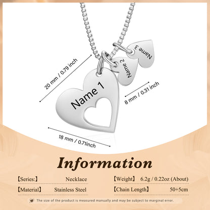 Engraved Name Heart Necklace