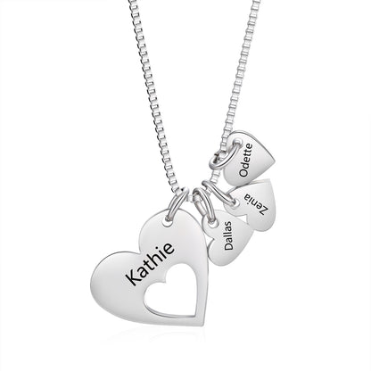 Engraved Name Heart Necklace