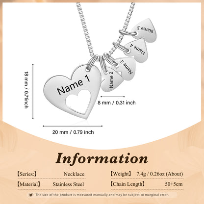 Engraved Name Heart Necklace