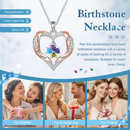 Brass Birthstone Necklace