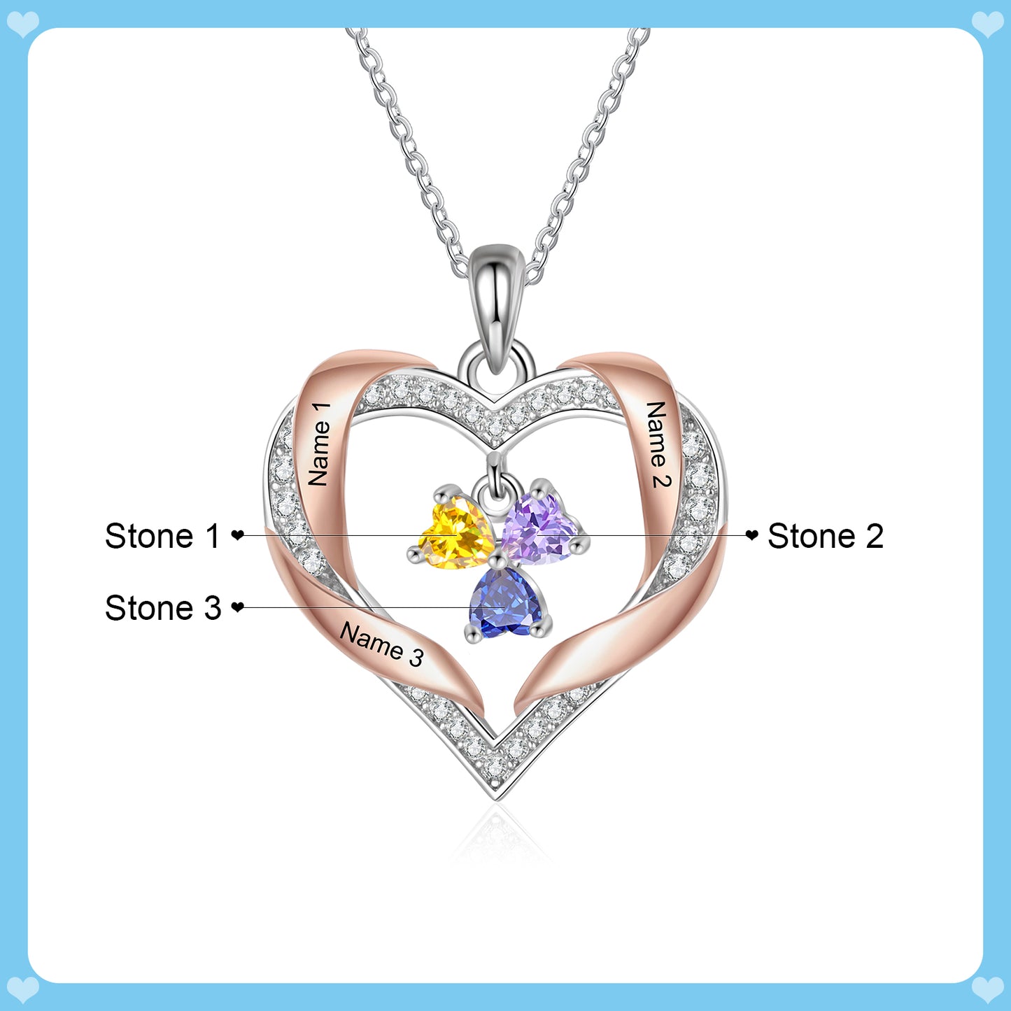 Brass Birthstone Necklace