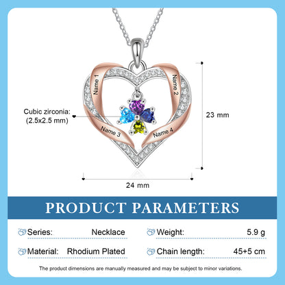 Brass Birthstone Necklace