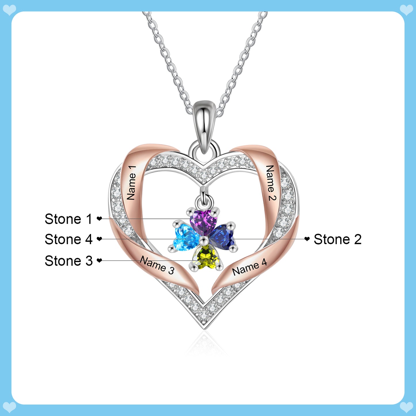 Brass Birthstone Necklace