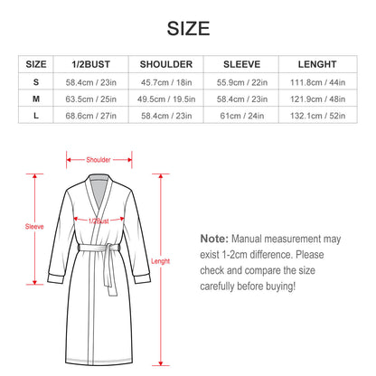 Christmas Damask Pattern Adult Robe – Milk Fiber, All-Over Printing by SALE-Personal Design
