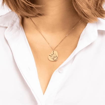 Our First Christmas Together – Personalized Heart Necklace