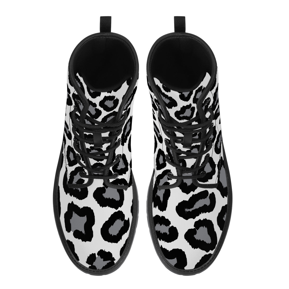 Synthetic Leather Boots Leopard print decoration
