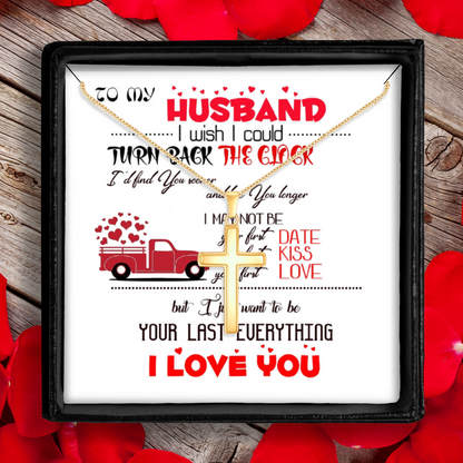To My Husband – Gold Polished Stainless Steel Necklace | Sentimental Gift for Him