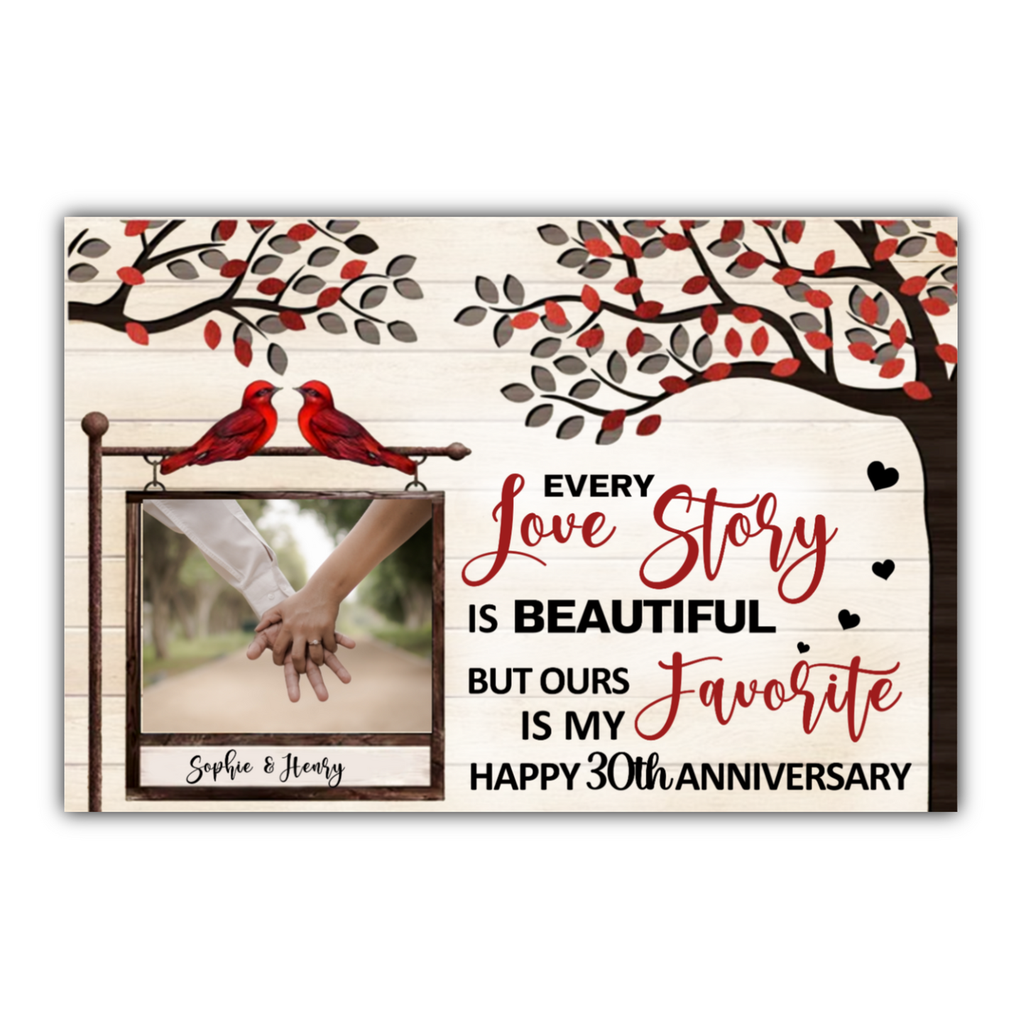Romantic Canvas Wall Art – Stretched Love Decor for Home, Wedding, or Anniversary Gift
