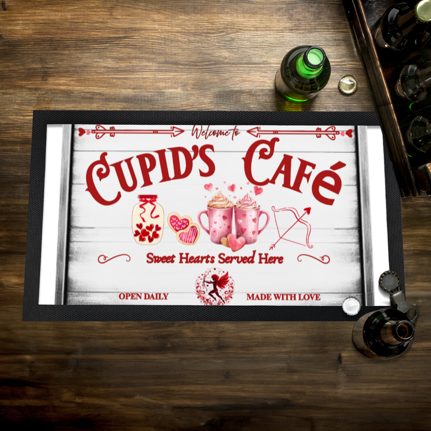 Bar Runner Cupid's Cafe Valentine's Day