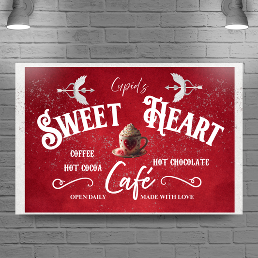 Sweet Heart Cafe Valentine's Day Wall Art
