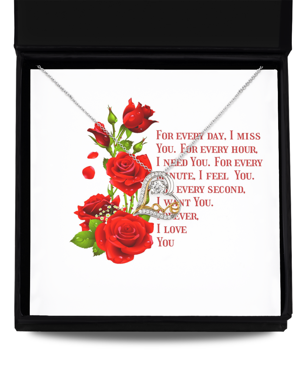 Love pendant Necklace Forever I love You.