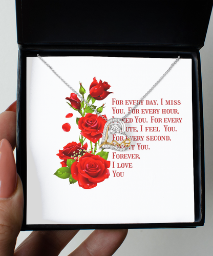 Love pendant Necklace Forever I love You.