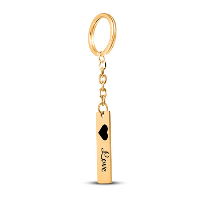 Personalized Vertical Bar Love Keychain – Custom Engraved Gift for Couples