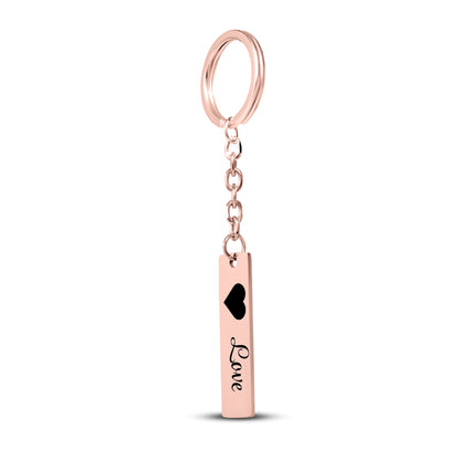 Personalized Vertical Bar Love Keychain – Custom Engraved Gift for Couples