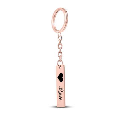 Personalized Vertical Bar Love Keychain – Custom Engraved Gift for Couples