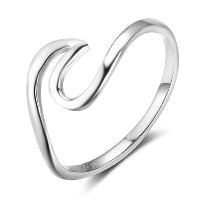 Fashion Wave 925 Sterling Silver Ring
